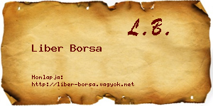Liber Borsa névjegykártya